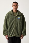 American Vintage bluza rozpinana męska polarowa zielona MHOK17A