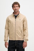 U.S. Polo Assn. kurtka przejściowa męska bawełniana Harrington beżowa MUP3260