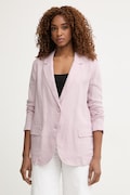 United Colors of Benetton μονόπετο σακάκι γυναικείο λινό ροζ 2AGHDW00R