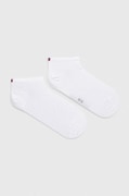 Tommy Hilfiger sosete 2-pack femei, culoarea alb