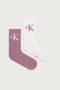 Calvin Klein Jeans skarpety damskie z bawełną 2-pack fioletowe 701228811