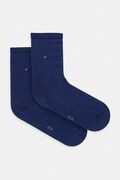 Tommy Hilfiger skarpety damskie z dodatkiem jedwabiu granatowe 701228796