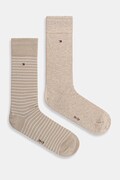 Tommy Hilfiger skarpety męskie z bawełną 2-pack beżowe 100001496