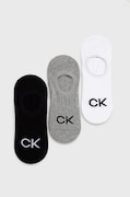 Ponožky Calvin Klein (3-pak) pánske, šedá farba, 701218723