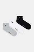 Karl Lagerfeld skarpetki 3-pack kolor szary A4M47044