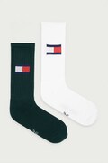 Tommy Jeans κάλτσες με βαμβάκι 2-pack πράσινες 701228222