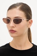 Слънчеви очила Bottega Veneta в златисто BV1330S
