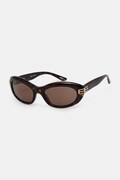 Balenciaga okulary przeciwsłoneczne damskie kolor brązowy BB0431S