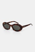 Saint Laurent okulary przeciwsłoneczne damskie kolor brązowy SL 594
