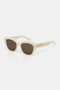Saint Laurent okulary przeciwsłoneczne damskie kolor beżowy SL 827