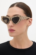 Gucci ochelari de soare cat eye pentru femei bej GG2019S