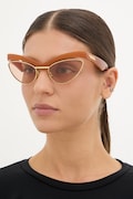 Bottega Veneta occhiali da sole cat eye da donna arancione BV1480S