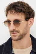 Bottega Veneta okulary przeciwsłoneczne męskie kolor złoty BV1379S