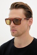 Gucci okulary przeciwsłoneczne kwadratowe męskie pomarańczowe GG2077S