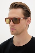 Gucci okulary przeciwsłoneczne kwadratowe męskie pomarańczowe GG2077S