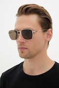 Gucci okulary przeciwsłoneczne kwadratowe męskie złote GG2097SK