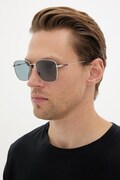 Gucci okulary przeciwsłoneczne kwadratowe męskie srebrne GG2097SK
