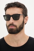 Gucci okulary przeciwsłoneczne kwadratowe męskie czarne GG2114S