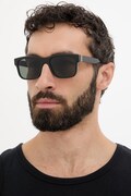 Gucci occhiali da sole quadrati da uomo neri GG2085S