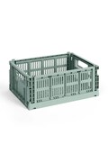 Úložný box HAY Colour Crate M / 14 x 26,5 x 34,5 cm zelená barva