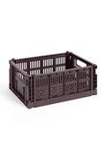 Úložný box HAY Colour Crate M / 14 x 26,5 x 34,5 cm vínová barva
