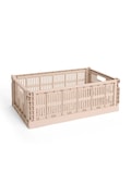 HAY pudełko do przechowywania Colour Crate L / 18,5 x 34,5 x 53 cm kolor różowy