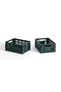 Коробка для зберігання HAY Colour Crate Mini 8 x 13 x 17 cm 2-pack колір зелений