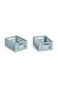 Коробка для зберігання HAY Colour Crate Mini 8 x 13 x 17 cm 2-pack колір бірюзовий