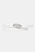 Diesel curea de piele OVAL D LOGO B-1DR STRASS 20 culoarea alb, X09972.P6364