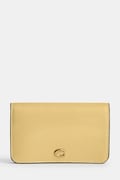 Coach portfel damski skórzany żółty CR990