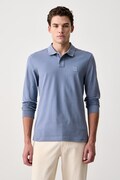 BOSS Orange longsleeve męski bawełniany z elastanem Passerby niebieski 50507704