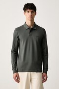 BOSS Orange longsleeve pentru bărbați din bumbac cu elastan Passerby verde 50507704