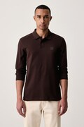 BOSS Orange longsleeve męski bawełniany z elastanem Passerby brązowy 50507704