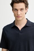 Marc O'Polo tricou polo din in barbati, culoarea albastru marin, neted, M23209153026