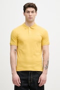 United Colors of Benetton polo męskie bawełniane z elastanem żółte 3WG9U301Z
