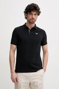 Barbour polo de bumbac Tartan Pique Polo Shirt bărbați, culoarea negru, uni, MML0012