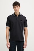 Armani Exchange polo męskie bawełniane z elastanem granatowe XM001287