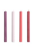 HAY set de lumânări Hexagon Candle 2,2 x 24 cm 4-pack culoarea roz