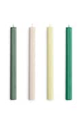 HAY set de lumânări Hexagon Candle 2,2 x 24 cm 4-pack culoarea verde