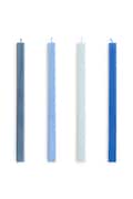 HAY zestaw świec Square Candle 2,2 x 24 cm 4-pack kolor niebieski