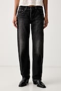 Levi's blugi straight pentru femei LOW STRAIGHT negri 0083P