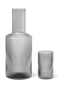 Склянка ferm LIVING Ripple Lid 200 мл колір сірий