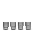 Набір склянок ferm LIVING Ripple 60 ml 4-pack колір сірий