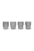 Набір склянок ferm LIVING Ripple 60 ml 4-pack колір сірий