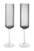 Ferm Living zestaw kieliszków do szampana ze szkła Ripple 1104271424