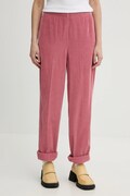 American Vintage spodnie sztruksowe kolor różowy proste high waist PADO137