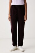 American Vintage spodnie damskie sztruksowe bordowe high waist PADO137