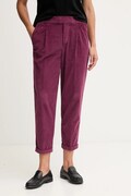 United Colors of Benetton pantaloni de catifea cord culoarea violet, drept, high waist, 4HA2556K4