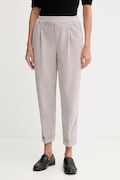 United Colors of Benetton spodnie sztruksowe damskie kolor szary proste high waist 4HA2556K4