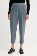 United Colors of Benetton spodnie sztruksowe damskie kolor szary proste high waist 4HA2556K4
